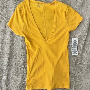 Urban Outfitters Yellow V neck top